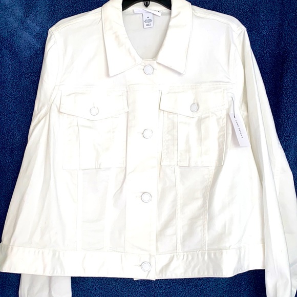 Lane Bryant Jackets & Blazers - NWT Lane Bryant White Denim Jacket